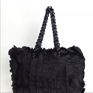 Prada Ruffle and Chain Shoulder Purse